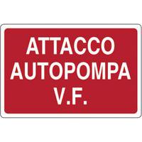 Cartello antincendio - Attacco autopompa V.F.